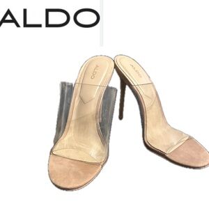 Aldo clear 3 inch heels